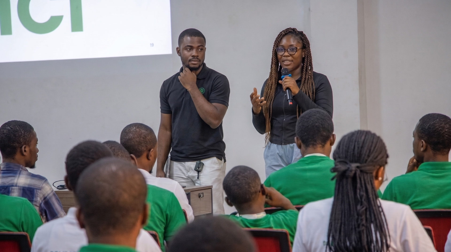 IWB Africa speakers sharing ideas with an audience of builders, creators and changemakers